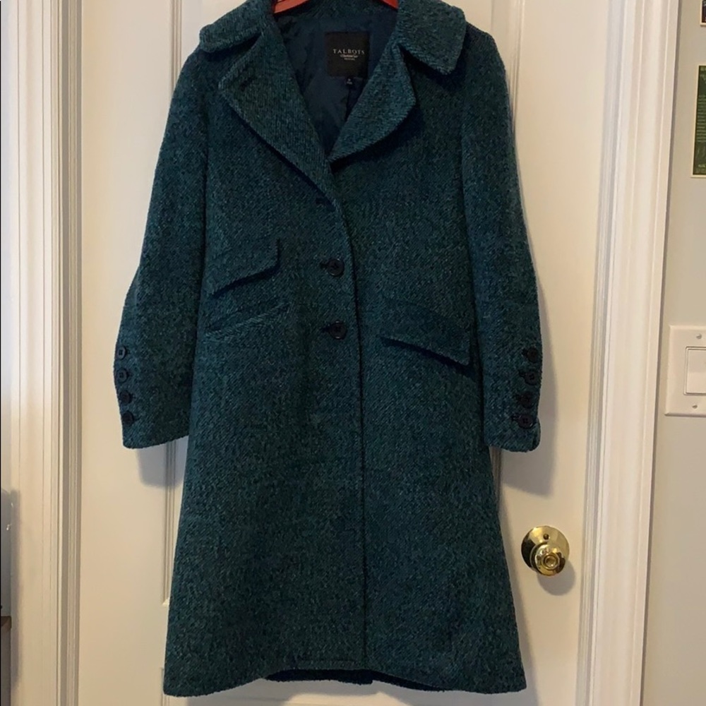 Teal Talbots Wool Pea Coat